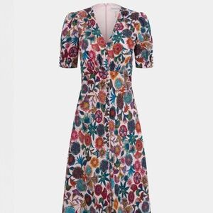Saloni - Lea Silk Dress (Sugar Adorning) Size 4